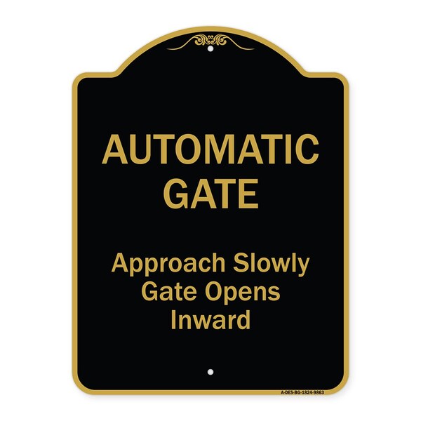 Designer Series-Automatic Gate Approach Slowly Gate Opens Inward, 24" x 18", BG-1824-9863